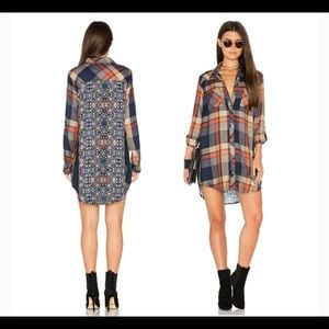 Tolani Tina plaid shirt dress.